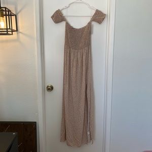 FLORAL SMOCKED MAXI DRESS